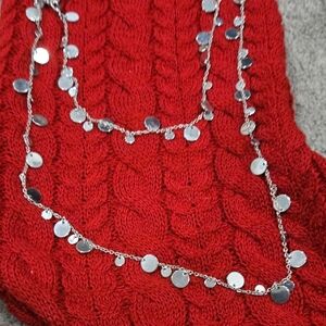 Lia Sophia Silver Disc Necklace